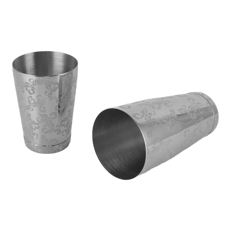 Stainless Steel Cocktail Shaker Engraved Martini Shaker Silver Japanese American