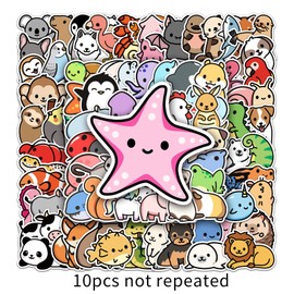 Natural Animal Stickers for Laptop(100 Pcs),Gift for Kids Teens Adults Girl,Cartoon Animal Waterproof Stickers for Water Bottle,Vinyl Stickers for Scrapbook,Journal,Dairy,Skateboard