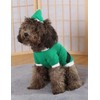 Impoosy Christmas Dog Shirt with Funny Hat Pet Cute Elf