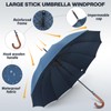 ZOMAKE 54.8 Inch Large Golf Umbrella With Wood Hook Handle