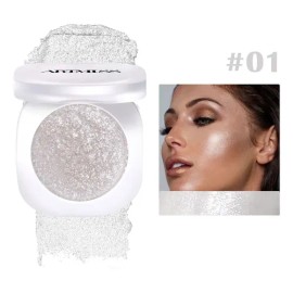 Artmiss Iluminador Facial Compacto Acabado Luminoso Natural Tono Del Maquillaje Silver/white