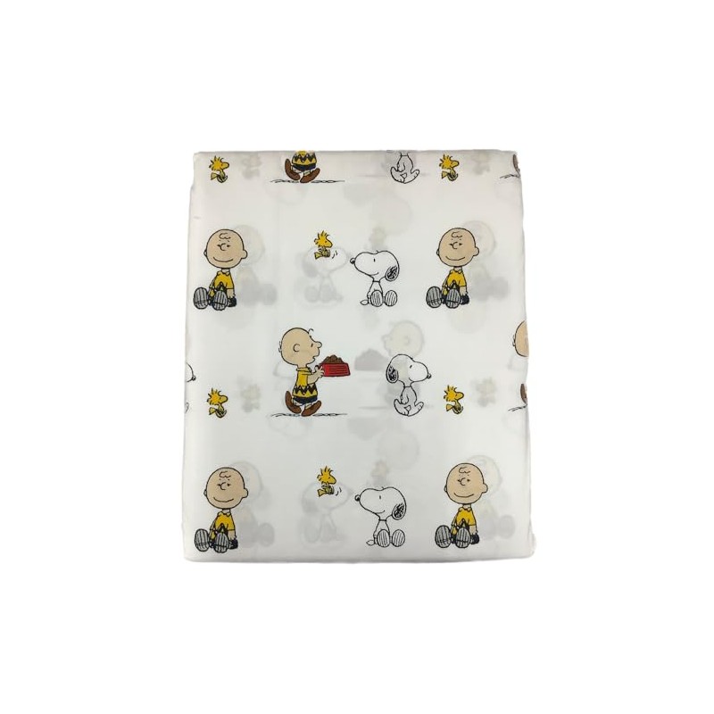 Berkshire Peanuts Sheet Set (White - Charlie Carrying Red Dog