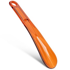 ZOMAKE Calzador de plástico para botas de zapatos de 22 cm de largo para hombre mujer senior. Calzadores para viajar en casa amarillo