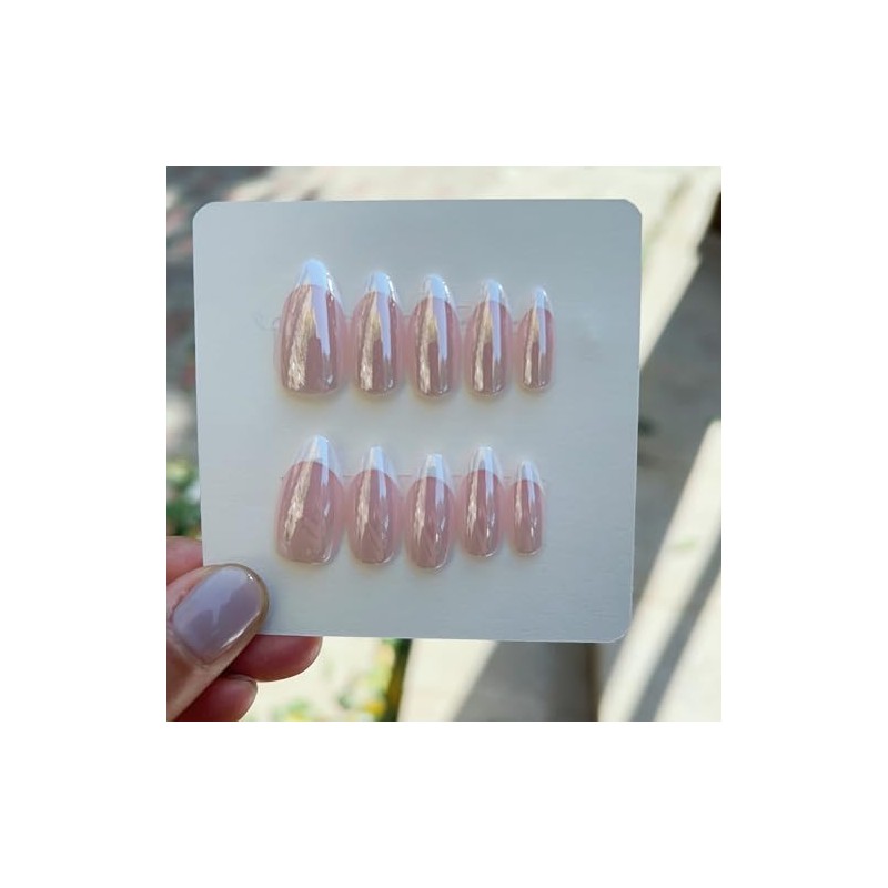 Cloudtrip 30 Uñas Postizas De Almendras: Uñas De Almendras De