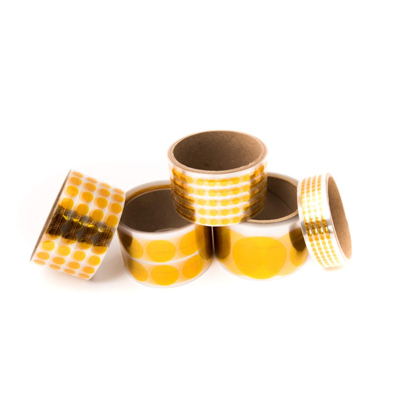 Bertech Polyimide Masking Discs, 1/2 Inch Diameter, Amber, Made from