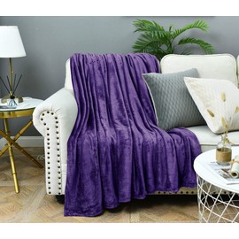 Cuddly Baby Blanket, 70 x 100 cm - Fluffy, Super Soft Fleece Children’s Blanket - Purple 2