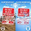 T&R Large Do Not Block Driveway Signs, Unauthorized Vehicles Towed