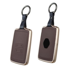 Baisirui Car Key Case Compatible with Renault 4-Button Smartkey Car Key Dacia Jogger Key Cover for Kadjar Megane Arkana Duster Key Case Accessories (Golden)