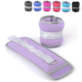 Ankle Weights, Wrist Leg Arm Weight for Women Men Kids with Adjustable Straps, Strength Training Weighted for Yoga, Jogging, Running, Walking, Aerobics, Gym Workout - 2 Pack 4LBS (2LBS Each), Purple