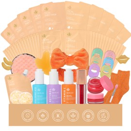 Gifts for Women, 55 Pcs Hydrating Skin Care Set, Home Spa Self Care Basket