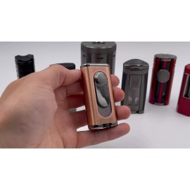 Xikar Verano Flat Flame Cigar Lighter, Elegant, Black, Lifetime Warranty
