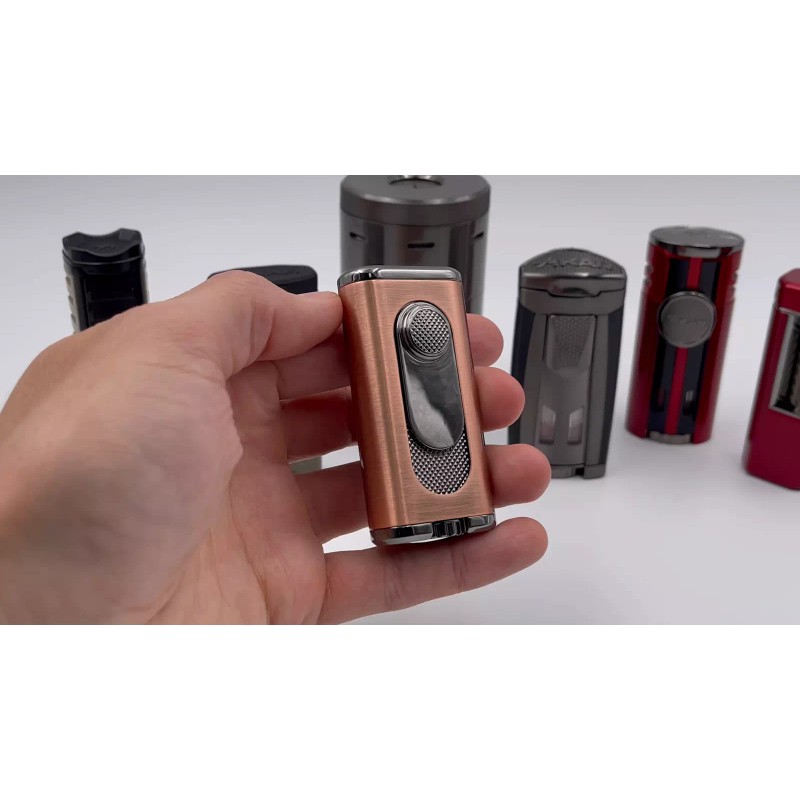 Xikar Verano Flat Flame Cigar Lighter, Elegant, Black, Lifetime Warranty