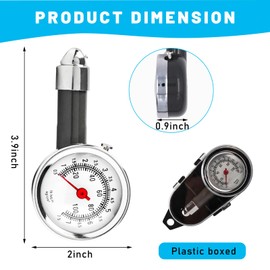 Sylvil Tire Pressure Gauge for Cars, 10-100 PSI Mechanical Tire Air Pressure Tester, Accurate Digital Easy Read Tire Pressure Meter Tool, Universal Car Accessories for Motorcycle Truck