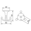 SOTECH Tromso 3-Way Swivel Hooks Stainless Steel Look Matt 53