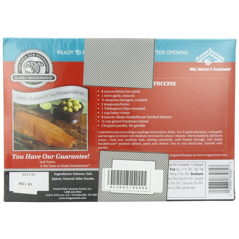 Alaska Smokehouse Smoked Salmon Duo Original, Sockeye, 16 Ounce