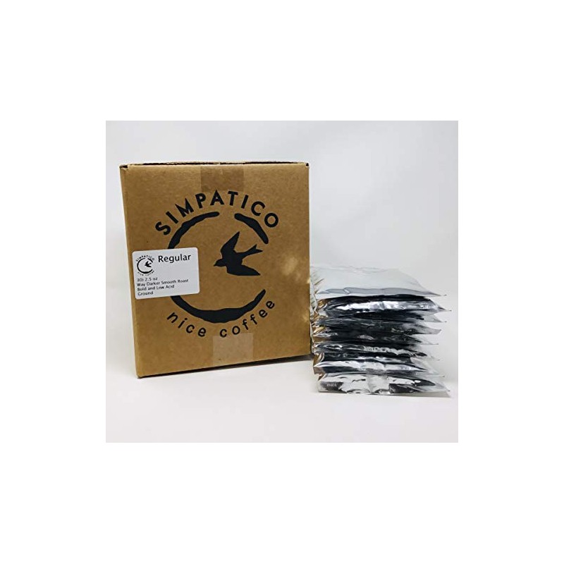 Simpatico Low Acid Coffee - Case of 30-2.5 oz Organic