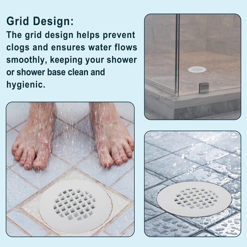 2" Low Profile Shower Drain with 2" x 1-1/2" Reducer
