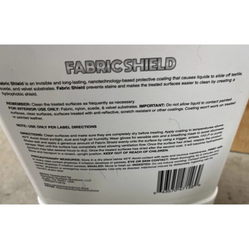 Nanotech FABRIC SHIELD Hydrophobic Coating For Fabrics, Suede Etc. 1