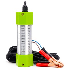 LOSTCAT 70 W DC 12 V IP68 impermeable aluminio brillante barco atraen peces señuelo verde sumergible luces de pesca LED bajo el agua para noche Snook Crappie con clips de batería