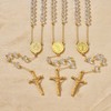Virgin Mary Necklace Rosary Christian Cross Mens Chain Rosary Beads