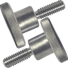 Knurled Bolt Screw Thumb Type Stainless Steel Hand Grip Knob (M3 x 10mm, Pack of 2)