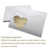 Scratch Off Stickers 30 Pieces Heart Scratch Stickers in 3