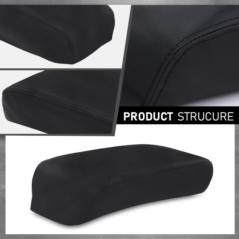 ALLGOOD Leather Console Lid Armrest Cover, Compatible with Ford Explorer