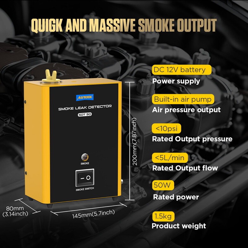 AUTOOL NEW🔥 EVAP Smoke Machine Automotive Smoke Tester Leak Detector