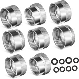 Homoyoyo Adaptador de Grifo Aireador de Grifo de Cobre 8 Piezas, Rosca Macho 22mm a Hembra 16/18/20/22mm, Fácil Instalación para Cocina y Baño