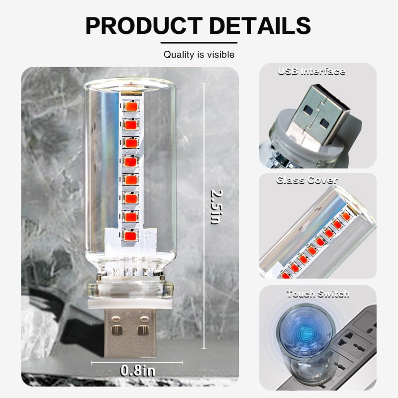 Snaptrol Mini USB Touch Control LED Ambient Light -4 Lighting