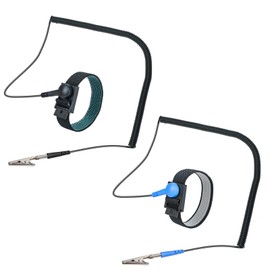 ECO-FUSED Anti Static Wrist Straps - 2 Pack - Reusable - Equipped with Grounding Wire and Alligator Clip - Enables You to Ground Yourself - Adjustable To Fit Up to Size XL (157.4 inches)