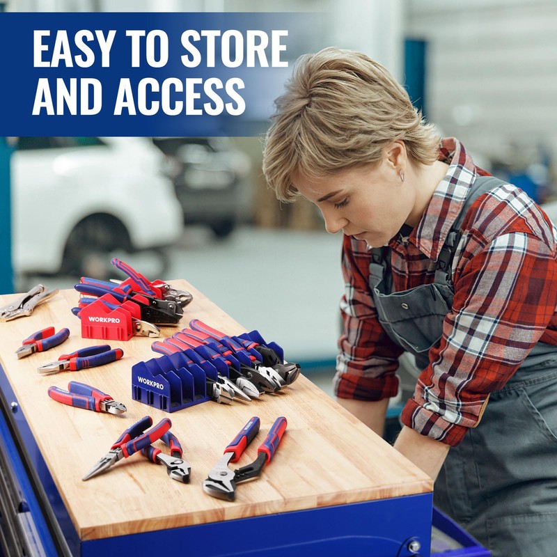 WORKPRO 2-Pack Plier Organizer Rack, Pliers Holder and Cutter Organizers