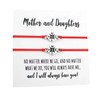 Mother and Daughter Card with Compass Wish Bracelets Set for