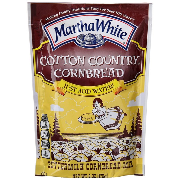 Martha White Cotton Country Buttermilk Cornbread Mix, 6 oz