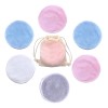 10 Pads Desmaquillantes Reutilizables Fibra Bambu Multicolor