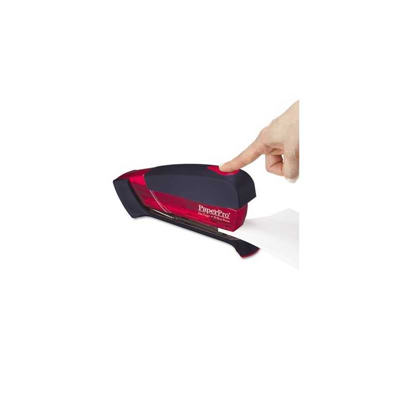 inPOWER 20 Desktop Stapler, 20-Sheet Capacity, Red