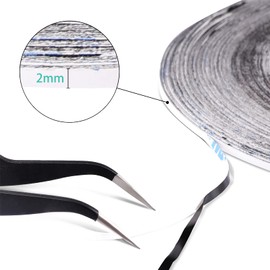 HQMaster 2mm x 50 m Adhesive Sticker Tape, Tweezers, B7000 Adhesive Glue for Use in Cell Phone Repair Double Sided Layer Strong Adhesive Tape Long Roll