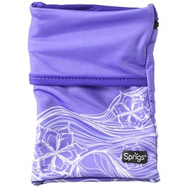 Sprigs Banjees 2 Pocket Wrist Wallet/Wrist Band/Wrist Pocket for Travel, Walking, & Running. Wallet Pouch That Holds Cash, Card, ID's, and More (Purple Surf, One Size Fits Most)