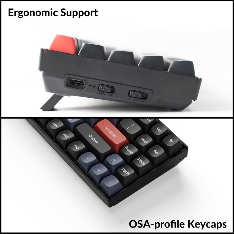 Keychron K14 Pro Wireless Custom Mechanical Keyboard, 70% TKL QMK/VIA