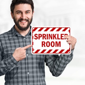 Sprinkler Room Sign, 10x7 Inches, Rust Free .040 Aluminum, Fade Resistant, Made in USA by My Sign Center