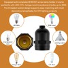 10FT E26/E27 Waterproof Pendant Lamp Cord with Ceiling Hooks &