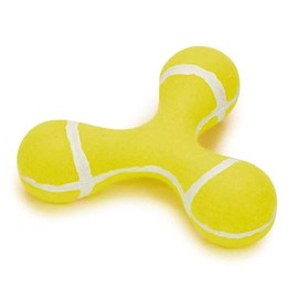 Zanies Triple Knob Tennis Ball Toy 6.75in Yellow