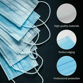 50pcs Disposable Earloop Dust Protective Face Mask Dust Filter Mouth Cover Beauty Nail Salon Face Mask (Blue)