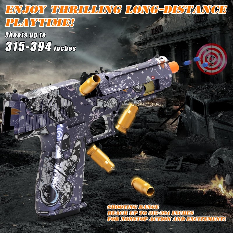 Trokiomi Soft Bullet Toy Gun Shell Ejecting for Age 8,