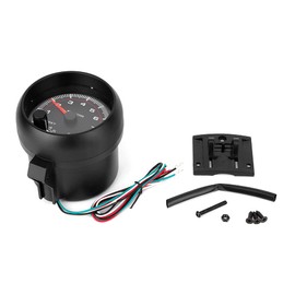 Tacómetro de Coche, Tacómetro de Coche de Carreras con Medidor de Calibre Negro de 3,75 Pulgadas Automóvil Universal 0-8000 RPM 12V