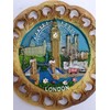 Wood Style Decorative Plate Detailing London Skyline: Big Ben, Tower