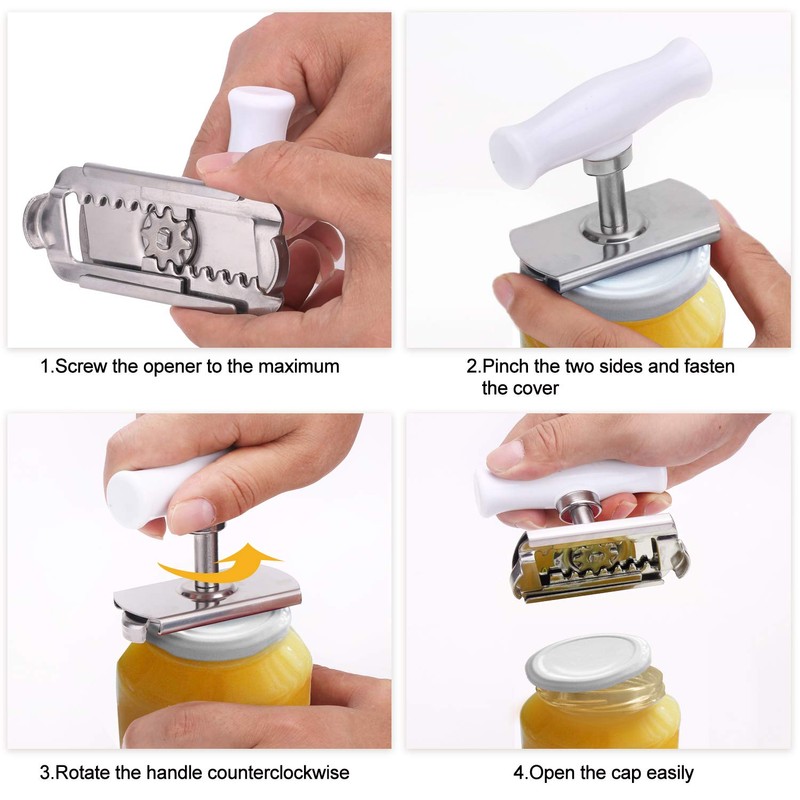 Tastmate Jar Opener Stainless Steel Lids Off for weak hands or Seniors