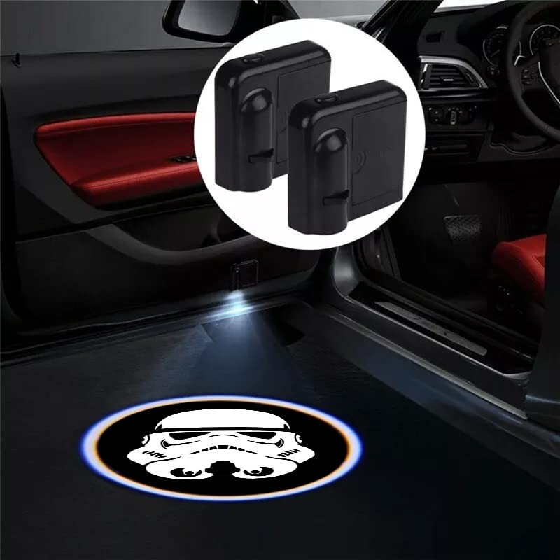 2pcs 3D Magnetic Car Door Step LED Welcome Logo Shadow