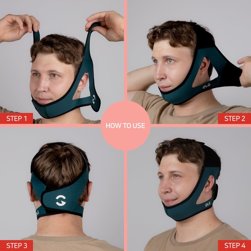 OLG Snore Stopper Chin Strap for Men CPAP Compatible Jaw