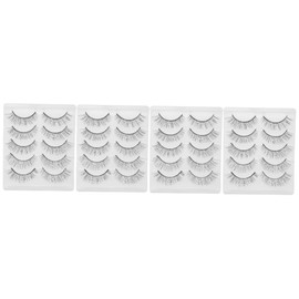 Healeved 20pairs Chemical Fiber False Eyelashes Natural Look Makeup Lashes for Daily Use Weddings and Cosplay Soft Reusable Lashes